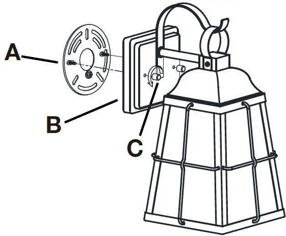 HAMPTON BAY 1007259425 1-Light Black Hardwired Outdoor Wall Lantern Sconce 04