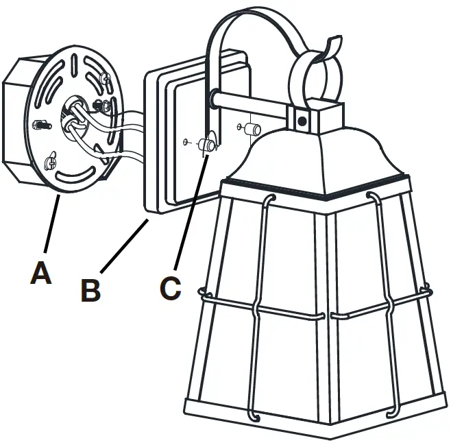 HAMPTON BAY 1007259425 1-Light Black Hardwired Outdoor Wall Lantern Sconce 07