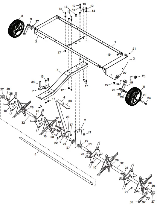 Agri-Fab 45-02993 48 Inch Plug Aerator 1