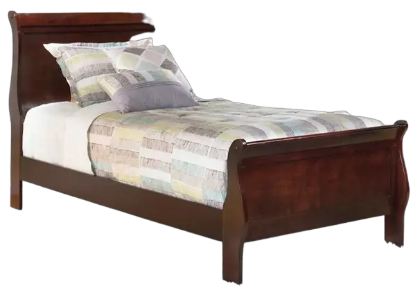 ASHLEY B376-53 Furniture Dark Brown Twin Sleigh Bed