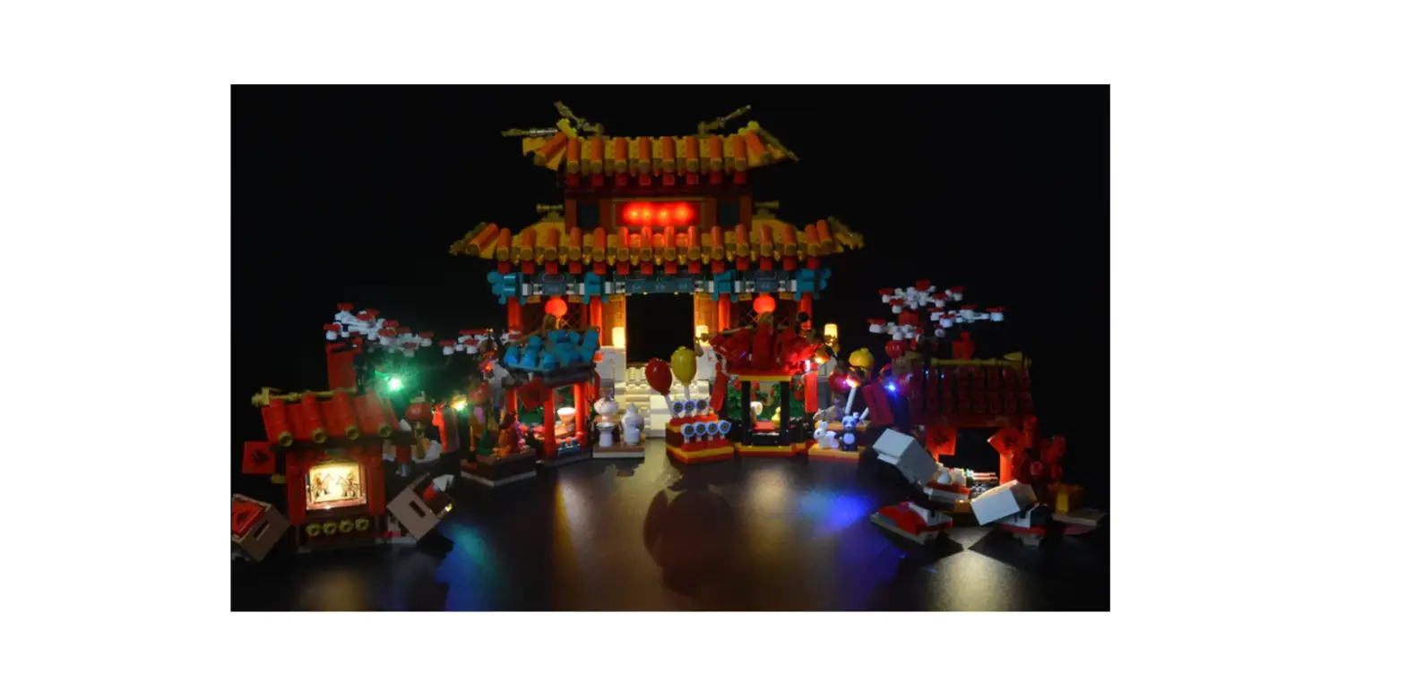 Game Of Bricks 80105 Light Kit For Chinese New Year Temple Fair Instruction Manual
