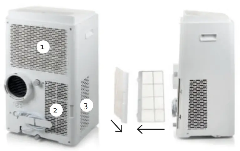 DOMO DO362A Mobile Air Conditioning - Air filters