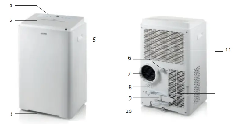 DOMO DO362A Mobile Air Conditioning - PARTS