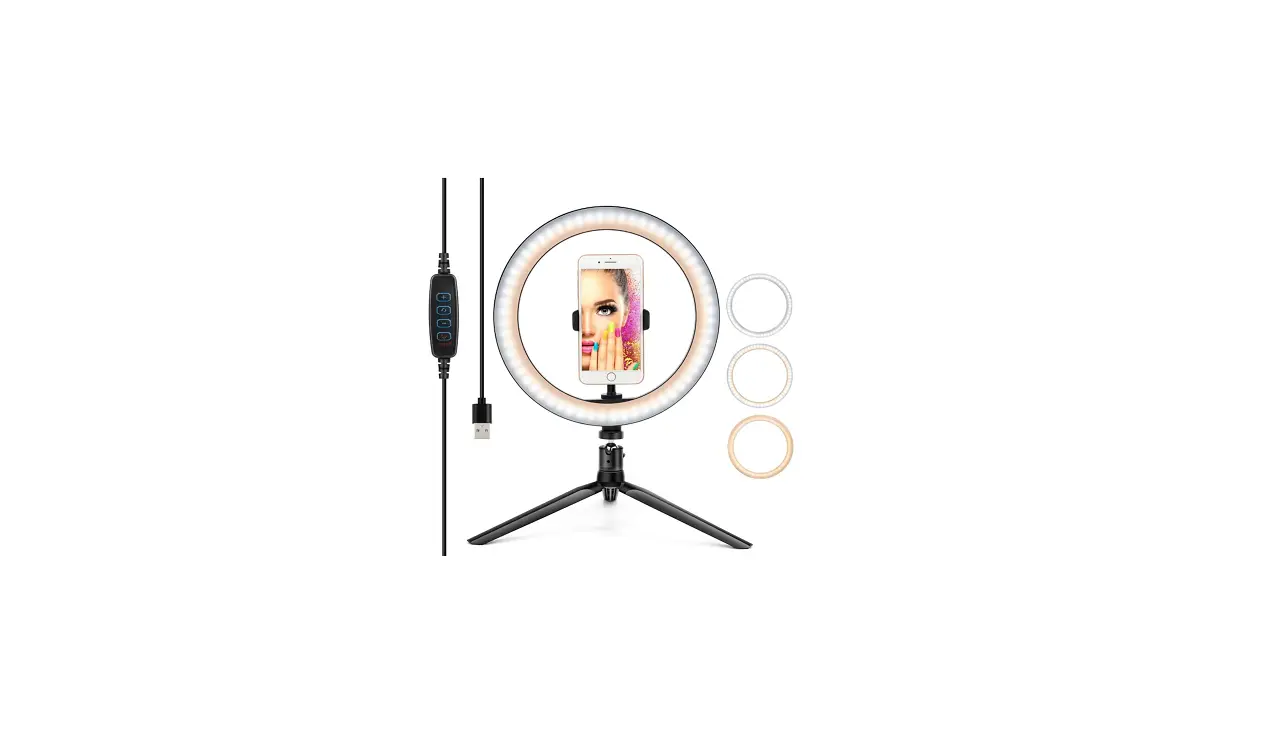 Yesker 10-inches Led Desktop Selfie Ring Light User Manual