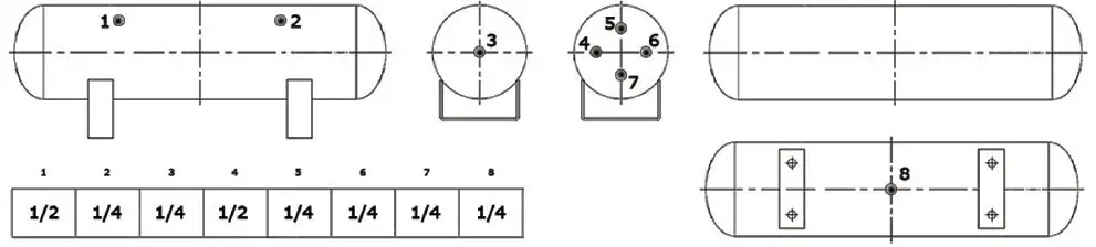 VIXEN HORNS-VXO8350DP-8124XC-Octo-Trumpet-Train-Air-Horn-Chrome-Plated-with-5-Gallon-Tank-And-Dual-200-Psi-Compressor-3