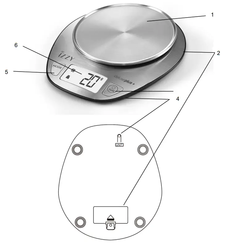 MNENPOYMNH EK 4352 Kitchen Scale - Parts of the Appliance