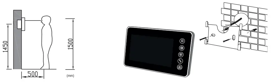 scs sentinel PVF0050 VisioFirst 4.3 Wired Door Entry System - Indoor monitor