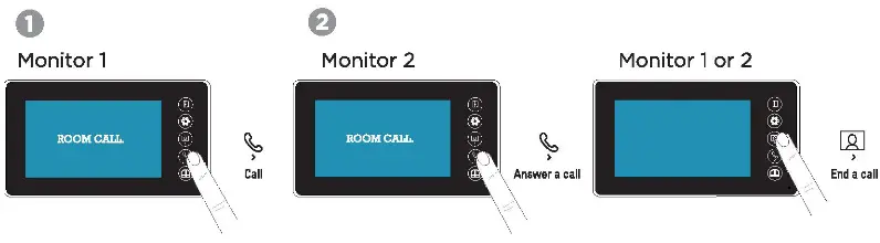 scs sentinel PVF0050 VisioFirst 4.3 Wired Door Entry System - Intercom function