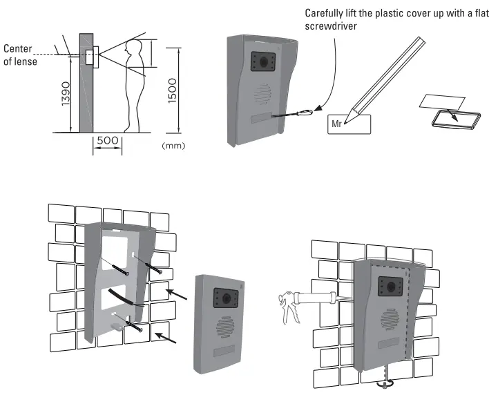 scs sentinel PVF0050 VisioFirst 4.3 Wired Door Entry System - Outdoor station