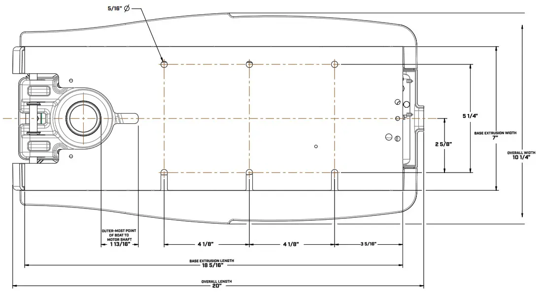 MINN KOTA Ulterra Mounting Dimensions - Overview
