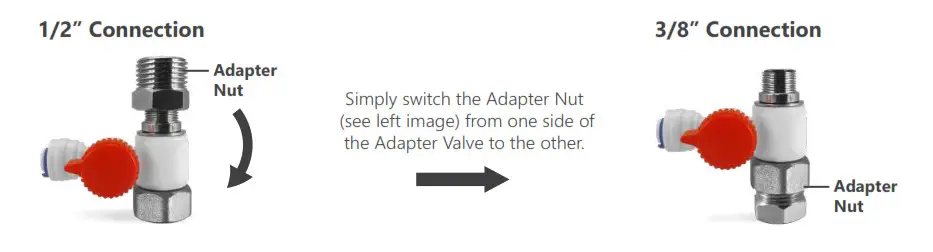 Reverse Osmosis System - Feed Water Adapter Valve