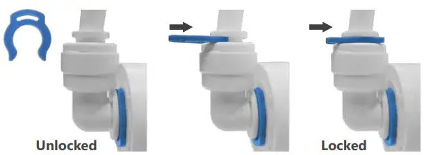 Reverse Osmosis System - Insert or Remove Locking Clips