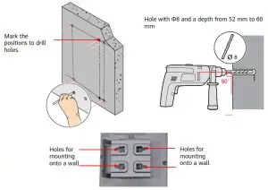 HUAWEI OptiX RTN PI-DC B20 -Drill holes for mounting the PI