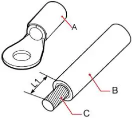 HUAWEI OptiX RTN PI-DC B20 - Strip a ground cable 1