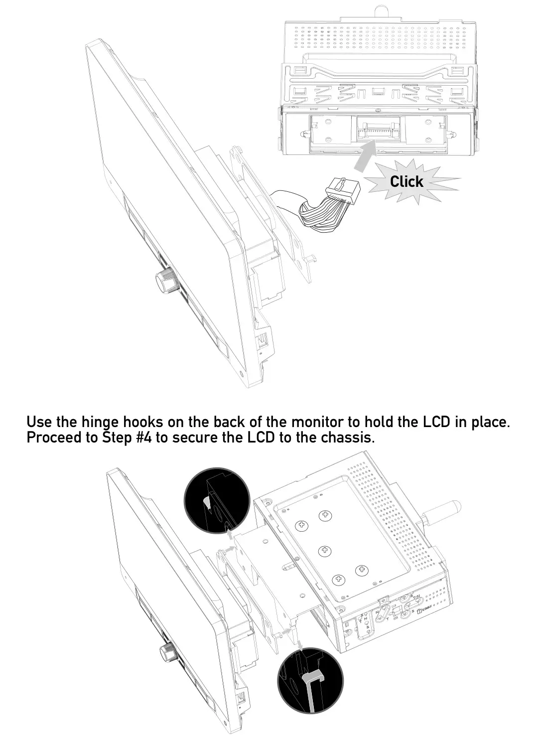 Jensen Mobile 9 Inch Receiver LCD - Connecting the LCD to the Receiver