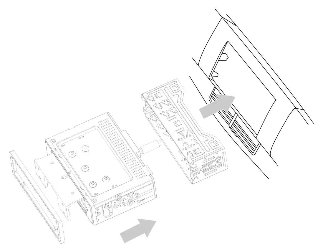 Jensen Mobile 9 Inch Receiver LCD - Install Mounting Sleeve and Trim Ring