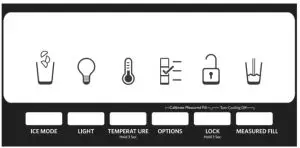 KitchenAid KRSC700HPS 19.9 Cu. Ft. Side by Side Refrigerator - control button