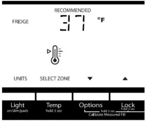 KitchenAid KRSC700HPS 19.9 Cu. Ft. Side by Side Refrigerator - display screen