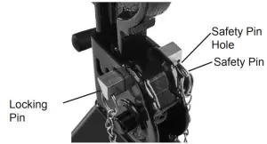 DAYTONA DJS3TBK 3Ton Heavy Duty Ratcheting Jack Stands -Figure B