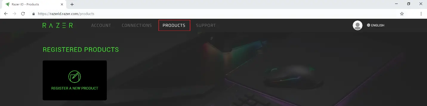 Razer product in Synapse 3