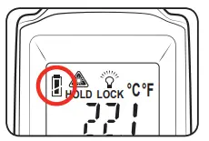 Ozito Infrared Thermometer - Low Battery Indicator