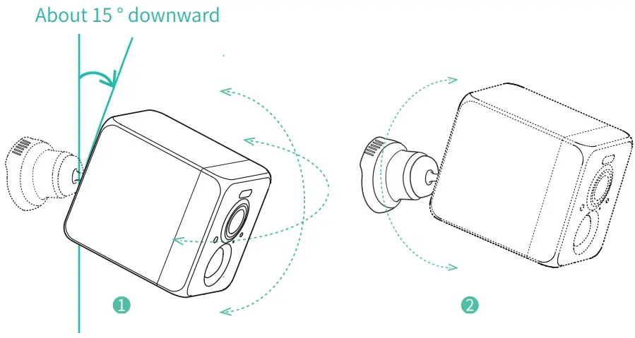 global sources X80 Wireless Smart Battery Camera - Adjust the angle