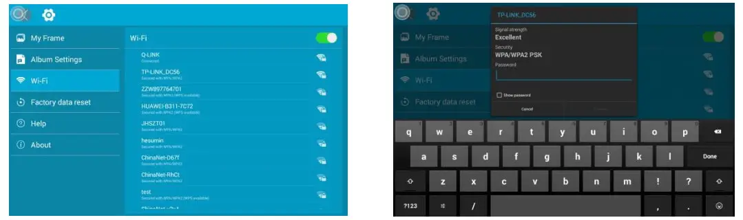 FULLJA JT101M Digital Photo Frame- Connect Wi Fi