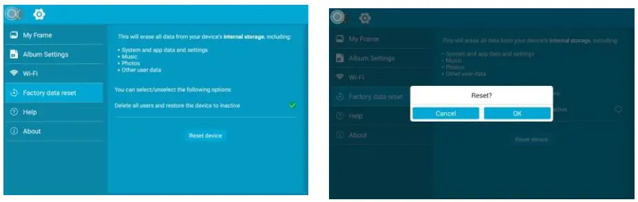 FULLJA JT101M Digital Photo Frame- Factory date reset