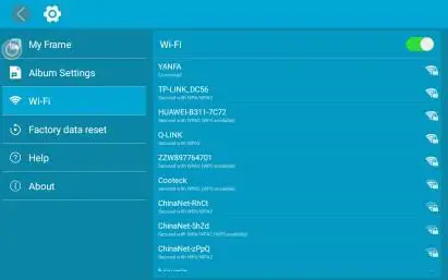 FULLJA JT101M Digital Photo Frame- WiFi Setting