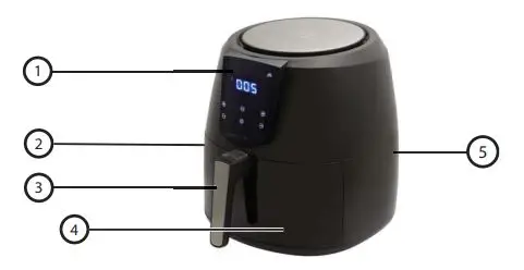 Westinghouse WHOF06K Digital Air Fryer 5.2L fig1