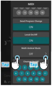 Changing the Multi-timbral Mode setting