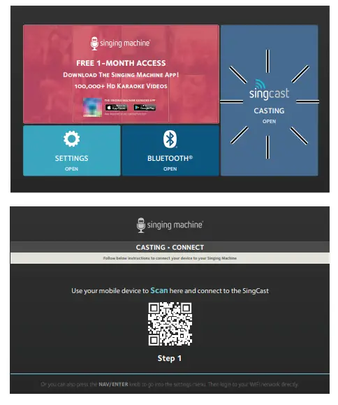 singing machine SMC273BK Singcast K-Box Bluetooth Karaoke Machine 10