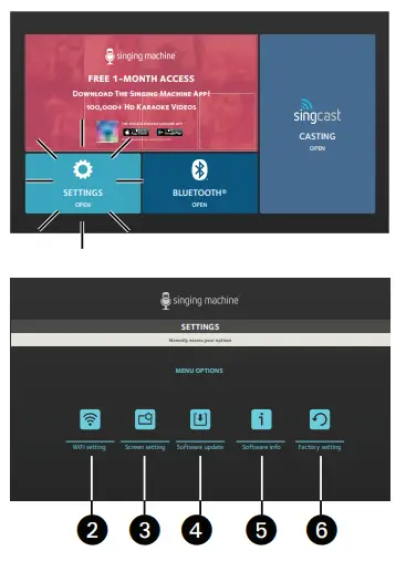 singing machine SMC273BK Singcast K-Box Bluetooth Karaoke Machine 11