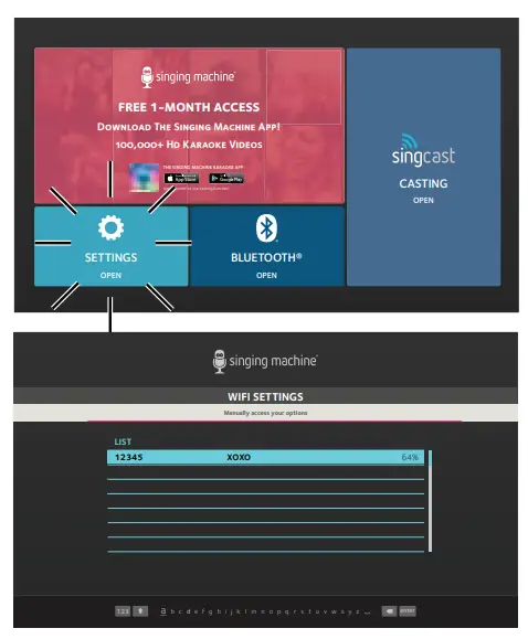 singing machine SMC273BK Singcast K-Box Bluetooth Karaoke Machine 9
