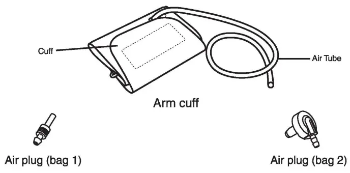 OMRON HEM CR24 Medium Cuff for Blood Pressure Monitor-Air plug