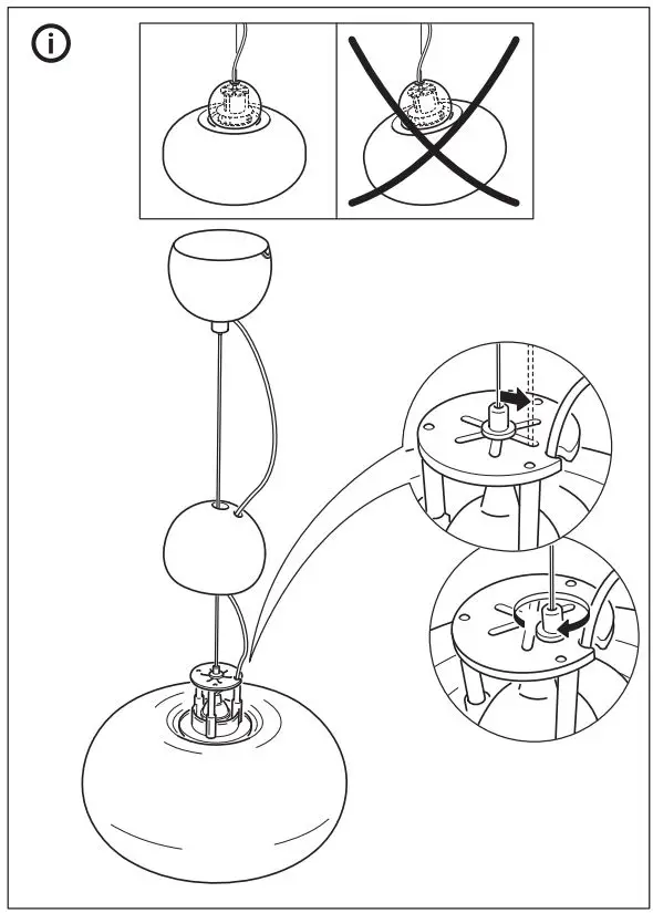 IKEA 304.555.84 DEJSA Pendant Lamp Instruction Manual - Installation 13-1