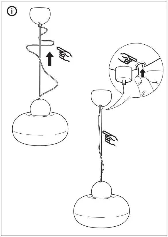 IKEA 304.555.84 DEJSA Pendant Lamp Instruction Manual - Installation 14-3