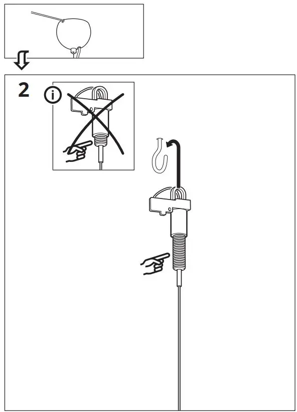 IKEA 304.555.84 DEJSA Pendant Lamp Instruction Manual - Installation 2-2
