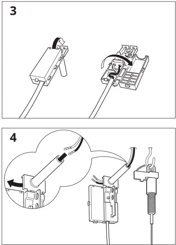 IKEA 304.555.84 DEJSA Pendant Lamp Instruction Manual - Installation 3,4