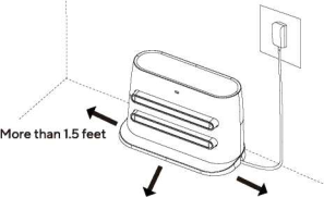 Wyze Robot Vacuum User Manual 8 Please Put The Extra Cable Into The Cable Slot At The Bottom Of The Charging Station To Prevent The Vacuum From Running Over The Cable
