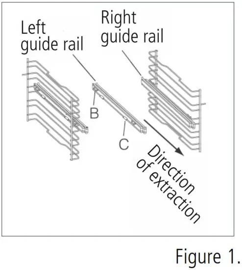 caple C2237 Classic Single Oven - guide rail