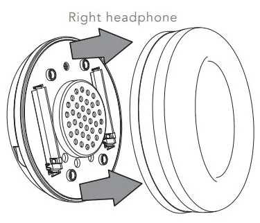 RCA WHP145 Wireless Headphones User Guide - Install the headphone batteries