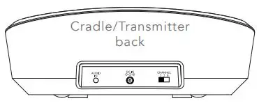RCA WHP145 Wireless Headphones User Guide - Power the charging cradle