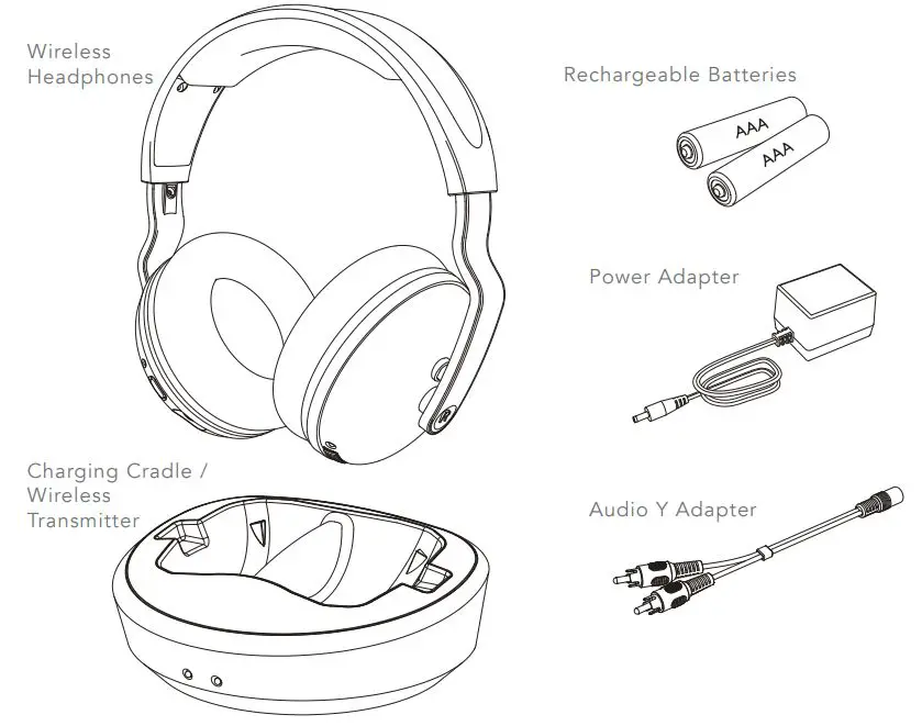 RCA WHP145 Wireless Headphones User Guide - Unpack