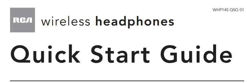 RCA WHP145 Wireless Headphones User Guide