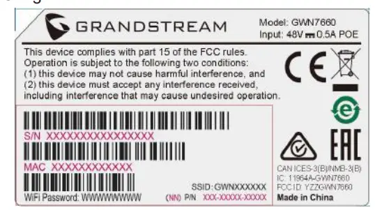 GRANDSTREAM GWN7660 80211ax 2x2 Wi Fi 6 Access Point - app