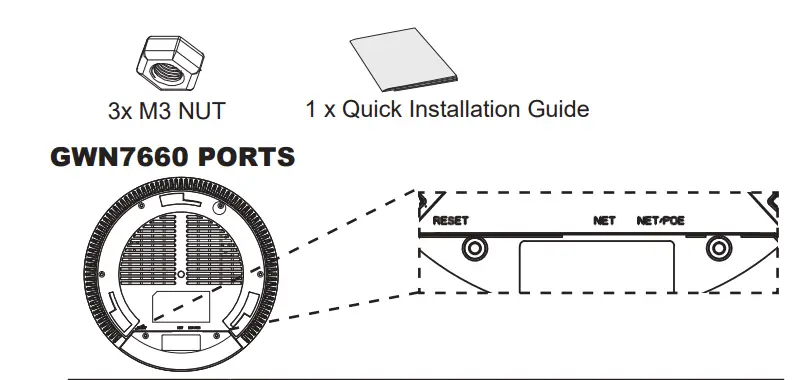 GRANDSTREAM GWN7660 80211ax 2x2 Wi Fi 6 Access Point - overview