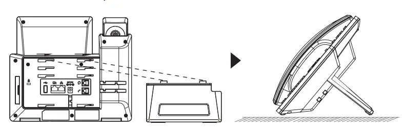 GRANDSTREAM GRP2615 Carrier-Grade HD IP Phone Installation Guide - Installing the phone (Phone Stand)