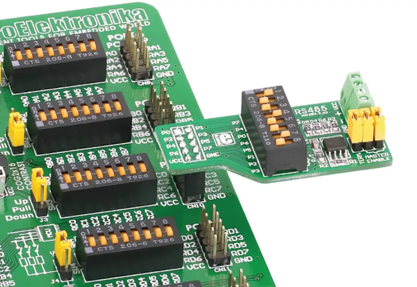 MikroE RS 485 Accessory Board - development