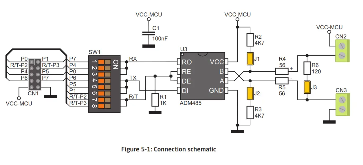 MikroE RS 485 Accessory Board - fig 6